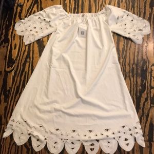 NWT off the shoulder white Zaful shift dress